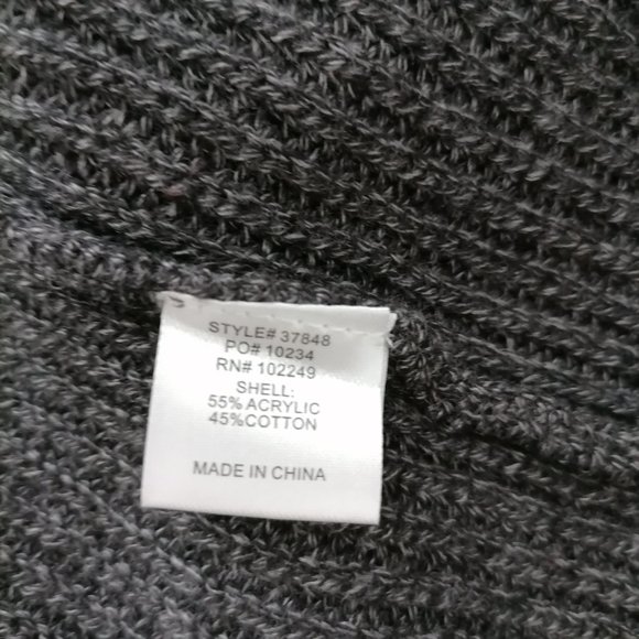 Skies Are Blue Womens Black Cold Shoulder Sleeve Round Neck Sweater Size M - Picture 6 of 7